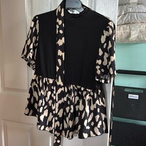 Leopard cheetah blouse